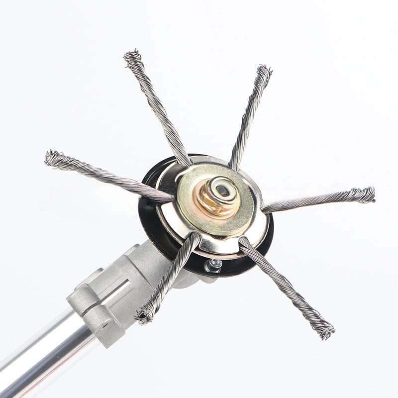 6-Inch Steel Wire Weed Brush Trimmer Head – Ideal for Removing Moss, Grass, and Rust from Pavement, Stone Joints, and Driveways