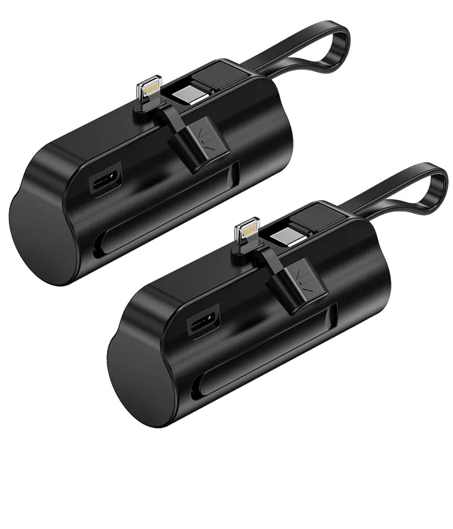 Small Portable Charger USB C, 5000mAh Power Bank with Built-in Type-C Cable Compatible with iPhone 15/15 Plus/15 Pro/15 Pro Max, Android Phones etc