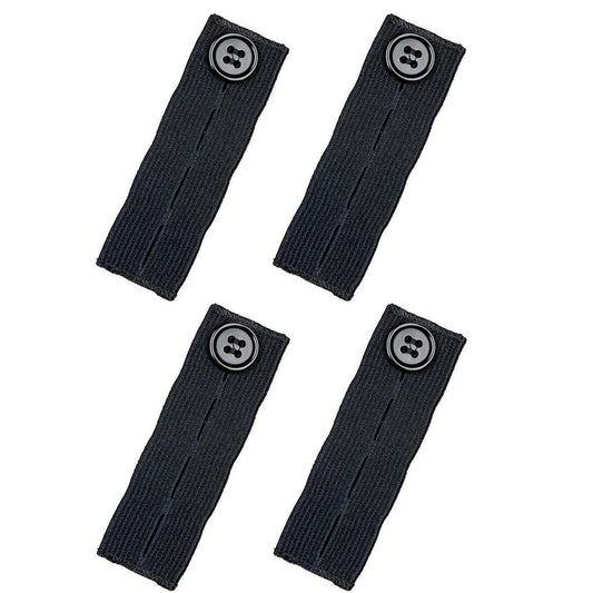 4 Pack Adjustable Elastic Waist Extenders – Premium Button Expanders for Plus Size & Maternity Pants, Stretch Comfort Fit for Jeans and Casual Trousers