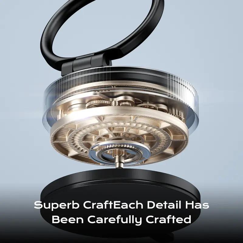 Vacuum Magnetic Suction Cup Phone Mount for Magsafe, 360° Adjustable Holder, Pocket Size Foldable Portable Cell Phone Holders for Your Car for All Smartphones & All Car Models