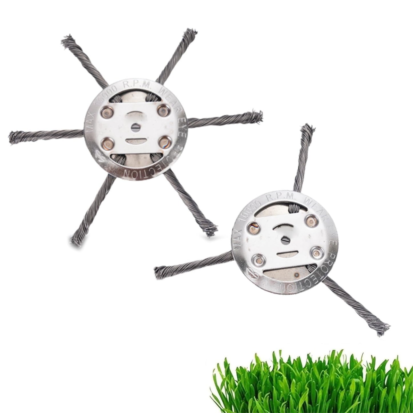 6-Inch Steel Wire Weed Brush Trimmer Head – Ideal for Removing Moss, Grass, and Rust from Pavement, Stone Joints, and Driveways