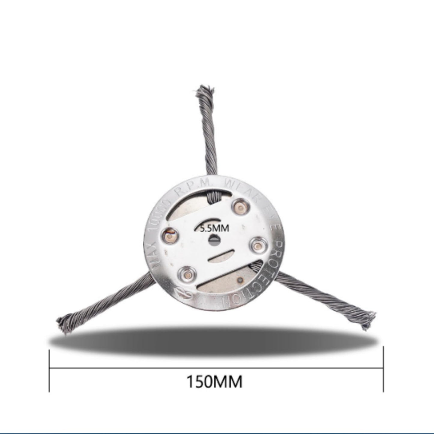 6-Inch Steel Wire Weed Brush Trimmer Head – Ideal for Removing Moss, Grass, and Rust from Pavement, Stone Joints, and Driveways