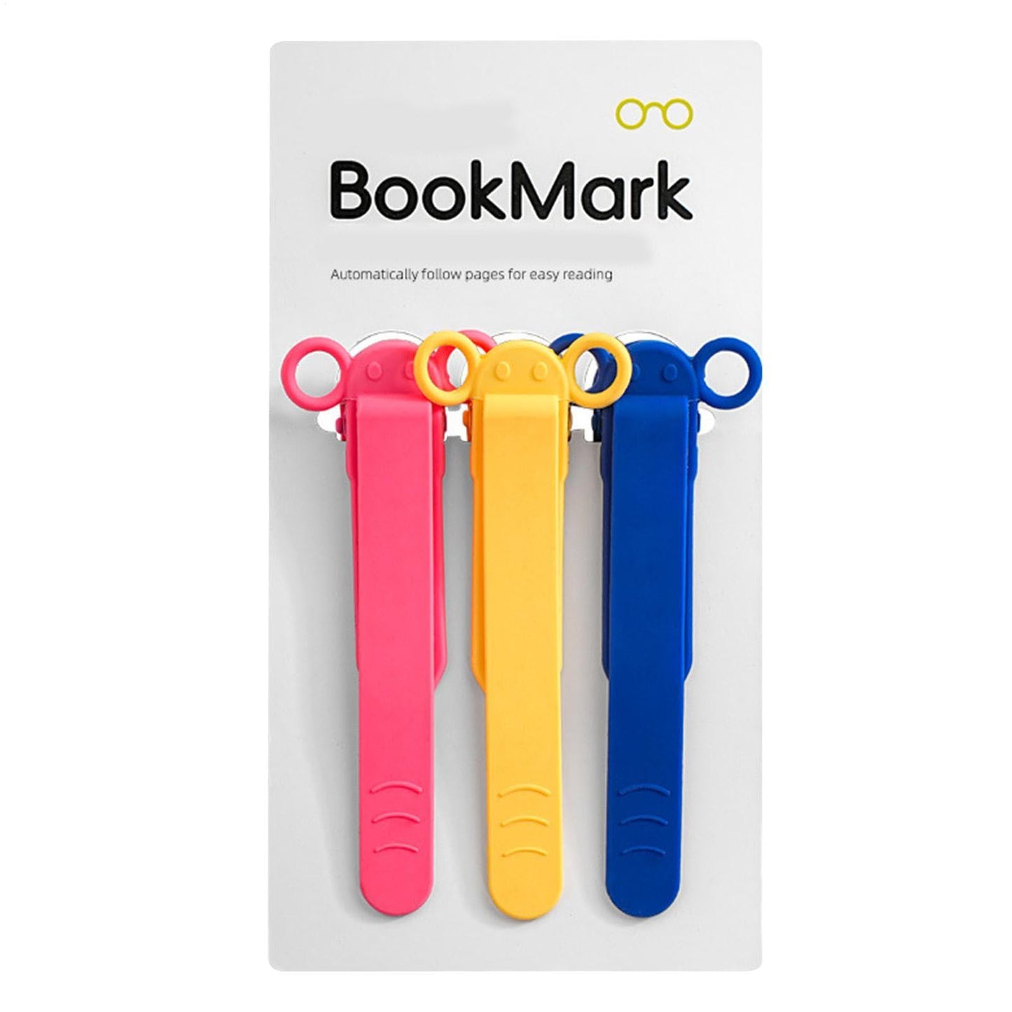 3-Pack Silicone Automatic Bookmarks with Pen Slot – Cute Page Holders & Reading Accessories, Unique Gifts for Book Lovers, Women, Men, and Kids