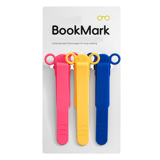 3-Pack Silicone Automatic Bookmarks with Pen Slot – Cute Page Holders & Reading Accessories, Unique Gifts for Book Lovers, Women, Men, and Kids